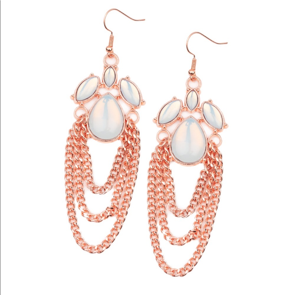 Opalescence Essence penny copper earrings